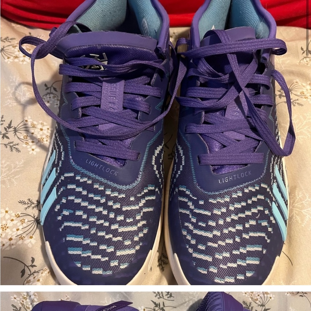 Adidas Women's Athletic Shoes in Purple and Light Blue